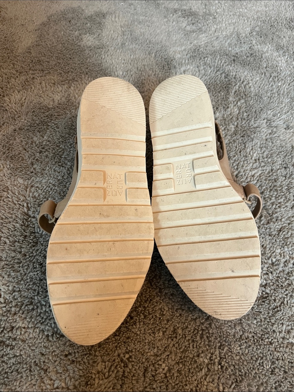 Naturalizer Women's Beige Mary Jane Slingback Flats - Picture 9 of 12